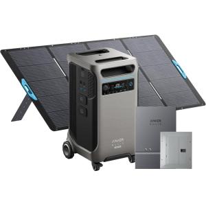 imageAnker SOLIX F3800 Plus Portable Power Station Upgraded Version with 400W Solar Panel 3840Wh 3200W Solar Input Generators for Home Use Works with Generator For Power Outages and EmergenciesAnker SOLIX F3800 PlusHome Power Panel400W Solar Panel