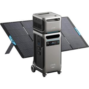 imageAnker SOLIX F3800 Plus Portable Power Station Upgraded Version with 400W Solar Panel 3840Wh 3200W Solar Input Generators for Home Use Works with Generator For Power Outages and EmergenciesAnker SOLIX F3800 PlusExpansion Battery400W Solar Panel