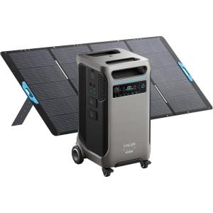 imageAnker SOLIX F3800 Plus Portable Power Station Upgraded Version with 400W Solar Panel 3840Wh 3200W Solar Input Generators for Home Use Works with Generator For Power Outages and EmergenciesAnker SOLIX F3800 Plus400W Solar Panel