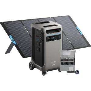 imageAnker SOLIX F3800 Plus Portable Power Station Upgraded Version with 400W Solar Panel 3840Wh 3200W Solar Input Generators for Home Use Works with Generator For Power Outages and EmergenciesAnker SOLIX F3800 PlusTransfer Switch Kit400W Solar Panel