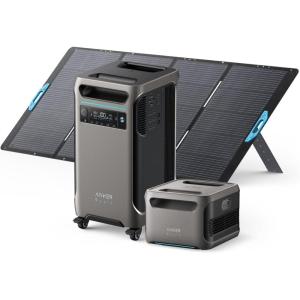 imageAnker SOLIX F3800 Portable Power Station with 400W Solar Panel 3840Wh LiFePO4 Battery 6000W AC output with 120V240V Solar Generator for Home Use RV Emergencies Power Outages Outdoor CampingAnker SOLIX F3800BP3800400W Solar Panel