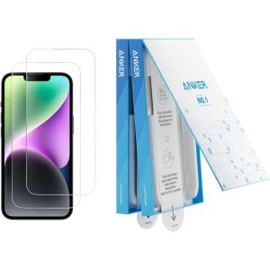 imageAnker Screen Protector BubbleandDustFree iPhone HD Tempered Glass Durable and DropProof with 9H Hardness Easy Installation Exclusively for iPhone 16 Pro Max 69Inch 2PackCrystalClear