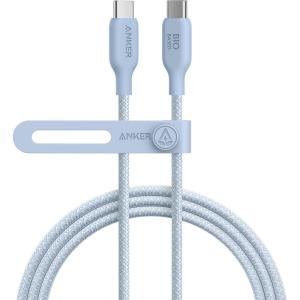 imageAnker USB C Cable 240W BioBraided Type C Fast Charge Cord for iPhone 1717 Pro MacBook Pro 2020 iPad Proand MoreUSB 20 10FT Ice Lake BlueBlue