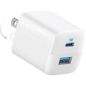imageAnker USB C Charger Block 33W 2 Port Compact Charger with Foldable Plug for iPhone 1716 Series Galaxy and More Cable Not Included WhiteWhite