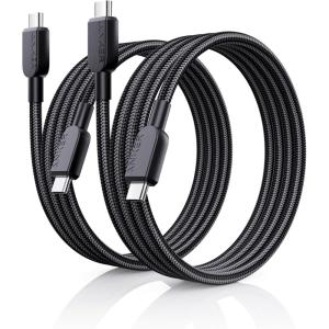 imageAnker USB C to USB C Cable 2Pack 10FT240W TypeC Fast Charging Cord for iPhone 1716 SeriesMacBook Pro 2020iPad Air 4 and More BlackBlack