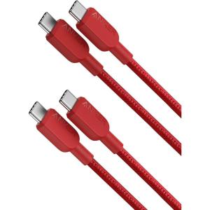 imageAnker USB C to USB C Cable 2Pack 10FT240W TypeC Fast Charging Cord for iPhone 1716 SeriesMacBook Pro 2020iPad Air 4 and More BlackRed