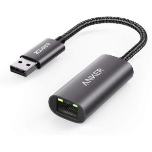 imageAnker USB to Ethernet Adapter1000Mbps Ethernet Adapter with USB 30 Aluminum Portable for MacBook Pro 2015 MacBook Air 2017 and More