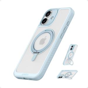 imageAnker Ultra Magnetic for iPhone 16 Pro Max Case with Sturdy 360 Ring Stand MilitaryGrade Shockproof iPhone 16 Pro Max Kickstand Compatible with MagSafeBlackBlue