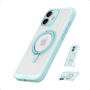 imageAnker Ultra Magnetic for iPhone 16 Pro Max Case with Sturdy 360 Ring Stand MilitaryGrade Shockproof iPhone 16 Pro Max Kickstand Compatible with MagSafeBlackGreen