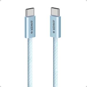 imageAnker Zolo USB C to USB C Cable Braided and DirtFree TypeC Fast Charging Cable Slim Connector for iPhone 17 Series MacBook 240W Black 6FTBlue