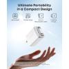 imageAnker Nano USB C Charger Block 35W Max 2Port HighSpeed Compact Charger with Durable Builtin Anker InstaCord Retractable Cable Works with iPhone 1716 Series iPad Pixel and More WhiteWhite