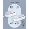 imageAnker 647 Charging Station 100W 10in1 Power Strip with 6 AC 1 USBA 1 USBC 2 Retractable USB C Cables 3ft 5ft Extension CordPower Delivery for Conference Rooms Desktop Accessory