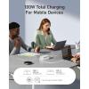 imageAnker 647 Charging Station 100W 10in1 Power Strip with 6 AC 1 USBA 1 USBC 2 Retractable USB C Cables 3ft 5ft Extension CordPower Delivery for Conference Rooms Desktop Accessory