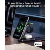 imageAnker Prime 3in1 Wireless Charging Station MagSafe Charger Stand Compatible Qi22 25W Certified PalmSized Foldable Charger for iPhone 1716 Apple Watch AirPods NonBattery Adapter Included