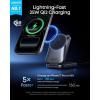 imageAnker Prime 3in1 Wireless Charging Station MagSafe Charger Stand Compatible Qi22 25W Certified PalmSized Foldable Charger for iPhone 1716 Apple Watch AirPods NonBattery Adapter Included