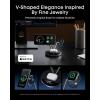 imageAnker Prime MagSafe Charger Compatible 3in1 Charging Station Qi2 25W Certified Wireless Charger Dock Stand Smart Display with TEC Active Cooling for iPhone 17 Apple Watch AirPods WhitePhantom Gray