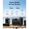 imageAnker SOLIX C1000 Portable Power Station with 100W Solar Panel 1800W Solar Generator 1056wh LFP LiFePO4 Battery 6 AC Outlets Up to 2400W for Home Power Outages and Outdoor CampingWaterResistant BagSOLIX C1000