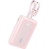 imageAnker Zolo Power Bank 2025 Upgraded Version 45W Max Fast Charging 20000mAh Battery Pack Dual Builtin USBC Cables USBCampA Port for iPhone 1716 Series Galaxy MacBook and MorePink