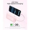 imageAnker Zolo Power Bank 2025 Upgraded Version 45W Max Fast Charging 20000mAh Battery Pack Dual Builtin USBC Cables USBCampA Port for iPhone 1716 Series Galaxy MacBook and MorePink