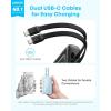imageAnker Zolo Power Bank 2025 Upgraded Version 45W Max Fast Charging 20000mAh Battery Pack Dual Builtin USBC Cables USBCampA Port for iPhone 1716 Series Galaxy MacBook and MoreBlack