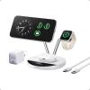 imageAnker Prime MagSafe Charger Compatible 3in1 Charging Station Qi2 25W Certified Wireless Charger Dock Stand Smart Display with TEC Active Cooling for iPhone 17 Apple Watch AirPods WhiteWhite