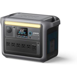 imageAnker SOLIX C1000 Portable Power Station with 100W Solar Panel 1800W Solar Generator 1056wh LFP LiFePO4 Battery 6 AC Outlets Up to 2400W for Home Power Outages and Outdoor CampingSOLIX C1000