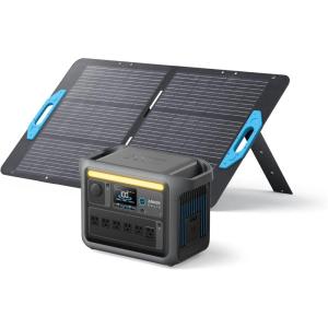 imageAnker SOLIX C1000 Portable Power Station with 100W Solar Panel 1800W Solar Generator 1056wh LFP LiFePO4 Battery 6 AC Outlets Up to 2400W for Home Power Outages and Outdoor Camping100W Solar PanelSOLIX C1000