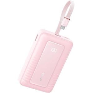 imageAnker Zolo Power Bank 2025 Upgraded Version 45W Max Fast Charging 20000mAh Battery Pack Dual Builtin USBC Cables USBCampA Port for iPhone 1716 Series Galaxy MacBook and MorePink