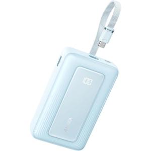imageAnker Zolo Power Bank 2025 Upgraded Version 45W Max Fast Charging 20000mAh Battery Pack Dual Builtin USBC Cables USBCampA Port for iPhone 1716 Series Galaxy MacBook and MoreBlue
