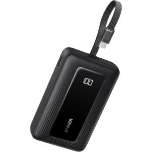imageAnker Zolo Power Bank 2025 Upgraded Version 45W Max Fast Charging 20000mAh Battery Pack Dual Builtin USBC Cables USBCampA Port for iPhone 1716 Series Galaxy MacBook and MoreBlack