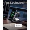 imageAnker Prime 3in1 Charging Station AirCool Wireless Charger Qi2 25W Certified PalmSized Foldable MagSafe Charger Compatible with iPhone 17 Apple Watch AirPods NonBattery with AdapterPhantom Gray