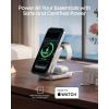 imageAnker Prime 3in1 Charging Station AirCool Wireless Charger Qi2 25W Certified PalmSized Foldable MagSafe Charger Compatible with iPhone 17 Apple Watch AirPods NonBattery with AdapterRadiant White