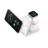 imageAnker Prime 3in1 Charging Station AirCool Wireless Charger Qi2 25W Certified PalmSized Foldable MagSafe Charger Compatible with iPhone 17 Apple Watch AirPods NonBattery with AdapterRadiant White