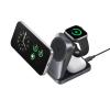 imageAnker Prime 3in1 Charging Station AirCool Wireless Charger Qi2 25W Certified PalmSized Foldable MagSafe Charger Compatible with iPhone 17 Apple Watch AirPods NonBattery with AdapterPhantom Gray