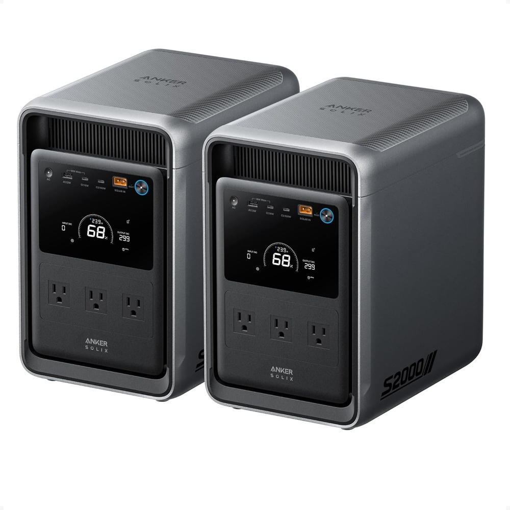 image:imageAnker SOLIX S2000 Portable Power Station 1500W Solar Generator for Home Use Up to 35Hr Fridge Backup 2010Wh LFP Battery for Emergencies Power Outages Camping Solar Panel OptionalAnker SOLIX S20002